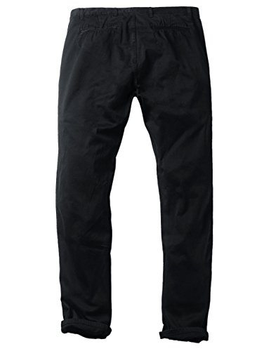 Match Mens Slim Tapered Flat Front Casual Pants (34, Black)4
