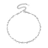 [§Ｕ∞７∞Ｕ７] U7 アンクレット レディース つけっぱなし メンズ シルバー925 金属アレルギー対応 ペアアンクレット シンプル かわいい 足首飾り 女性 夏 ファッション アクセサリー