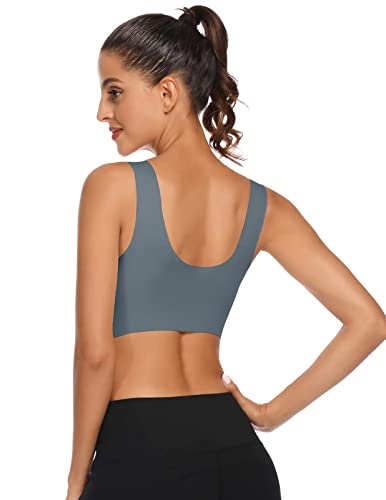 Image of WOWENY Womens Wirefree Seamless Bras Everyday Lounge Bra Sleeping Full Coverage Pullover Bra