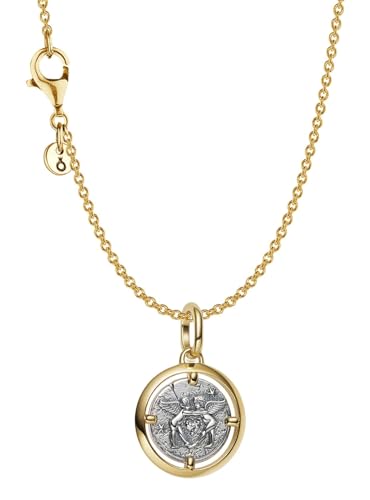 PANDORA Damen Schmuck-Set Kette mit Anhänger Amor Goldfarben romantisches Geschenk-Set mit Halskette und Engel-Charm für Frauen Bundle 21205