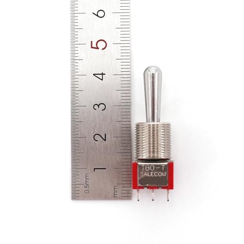 Mini toggle switch ON-OFF-ON para reparar paneles de control que requieren mando largo 4