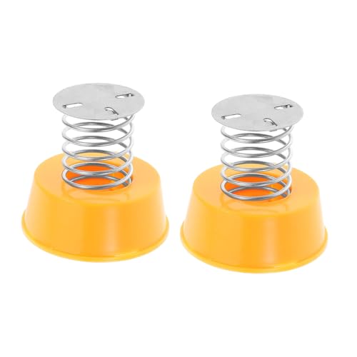 BIUDECO Figurines à Tête Branlante De Voiture à Base Ressort Jaune pour Tableau De Bord, Lot De 2 Pièces, Accessoires Décoratifs DIY pour Voiture Et Vélo, Ornement Amusant Et Robuste