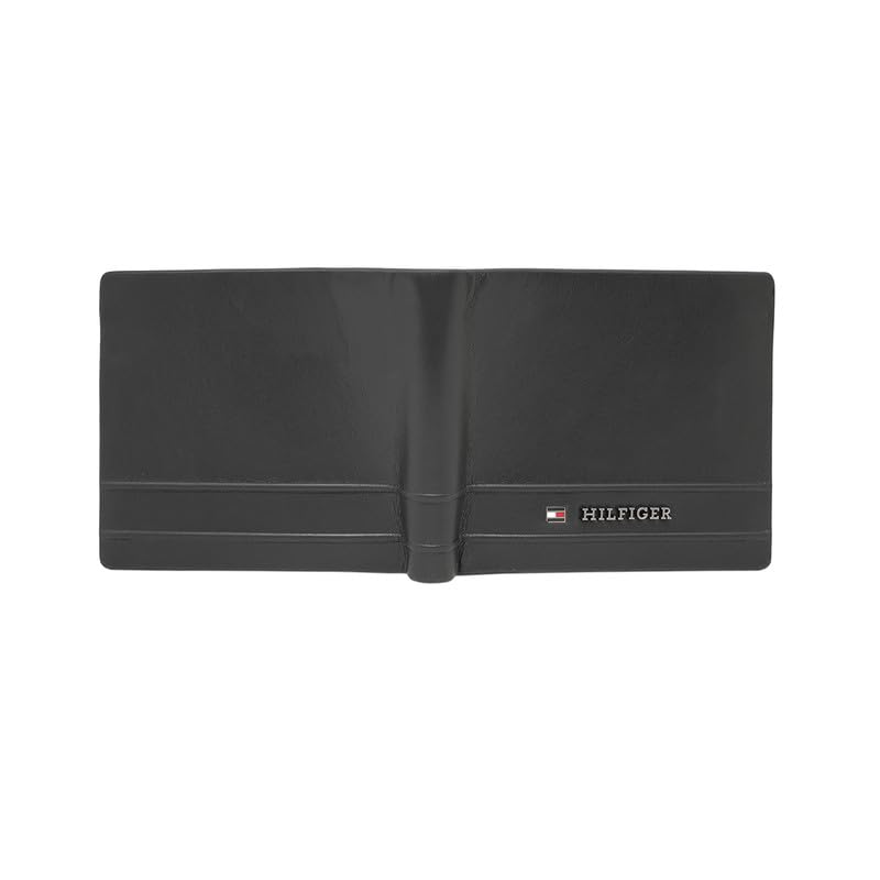 Image of Tommy Hilfiger Men's Leather Multicard Coin Wallet Liard - Black | Side Closure | Card, Coin & Currency Organization | Bi-Fold Wallet | Ideal for Gifting | Stylish Purse for Men