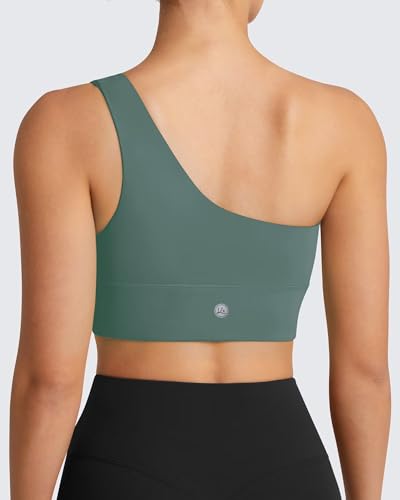 Image of Queenie Ke Womens One Shoulder Sports Bra Left Side Strap Yoga Bras Gym Training Workout Crop Tops