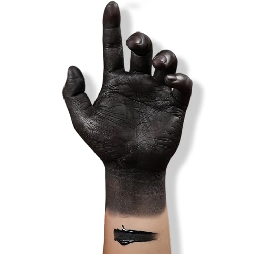 7V Home Beauty Black Face Paint, Body Paint & Foundation Makeup Non-Toxic Special Effect SFX Makeup Kit,Halloween Costume Cosplay (1.05 fl.oz, Black)