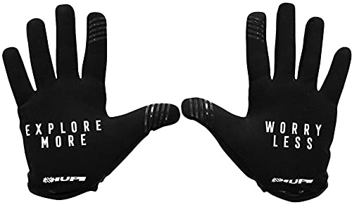Luva Ciclismo Hupi Dedo Longo Explore, Cor: Preto, Tamanho: M