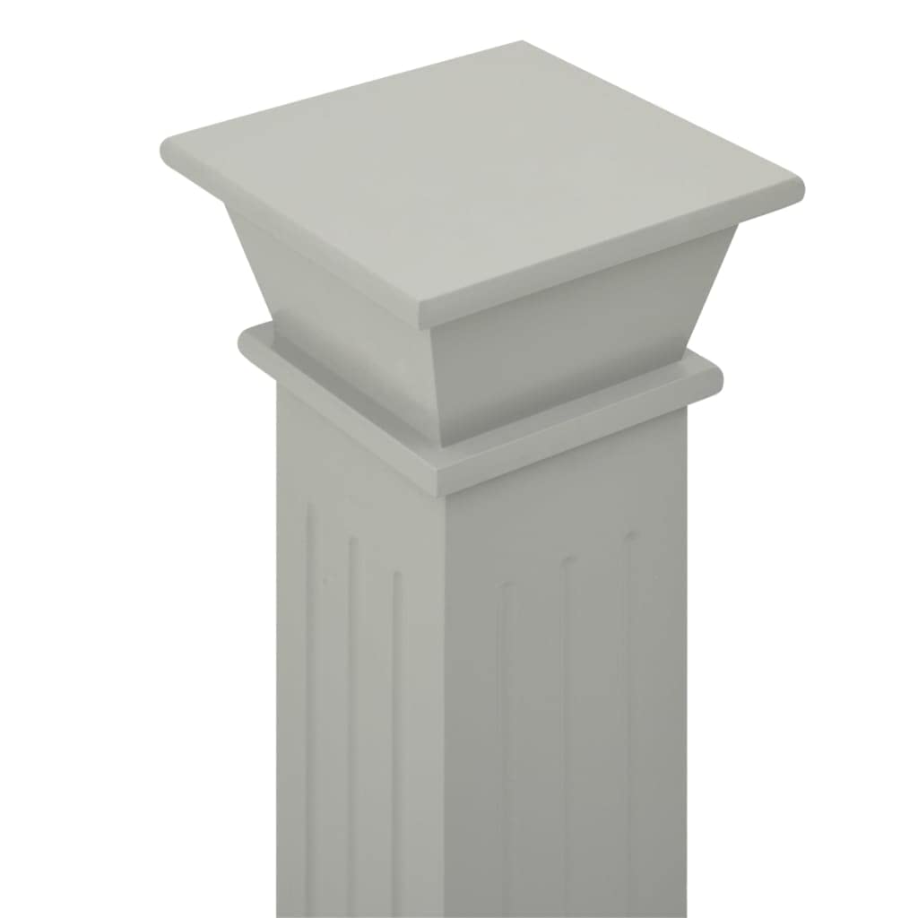 Piedistallo per Piante Quadrato 17x17x66 cm MDF Grigio 4.1kg