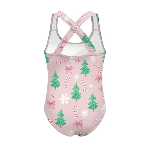 Image of Kid One Piece Swimsuit with Cross Back Girls Summer Sleeveles Swimwear for 5-14 Years