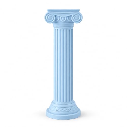 KGFKTYU Greek Column Headphone Stand, Ionic Pillar Headset Holder, Classical Desktop Display Stand, blue, 6in