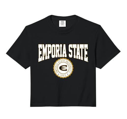 Emporia State University ESU Hornets Collegiate Seal Comfort Colors Crop Top