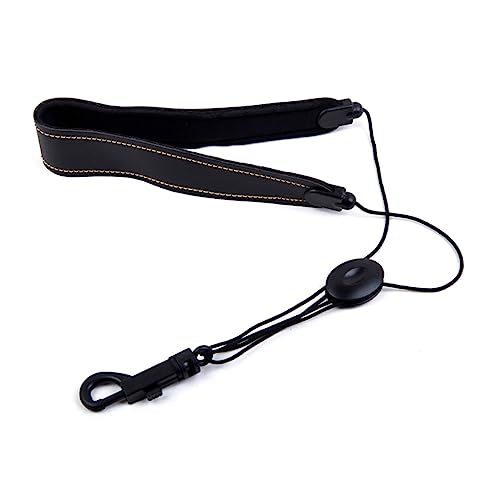 SUPVOX Adjustable Leather Saxophone Strap for Alto Tenor Soprano Breathable Belt for Comfort and Pressure Relief Musical Instrument Accessory Black
