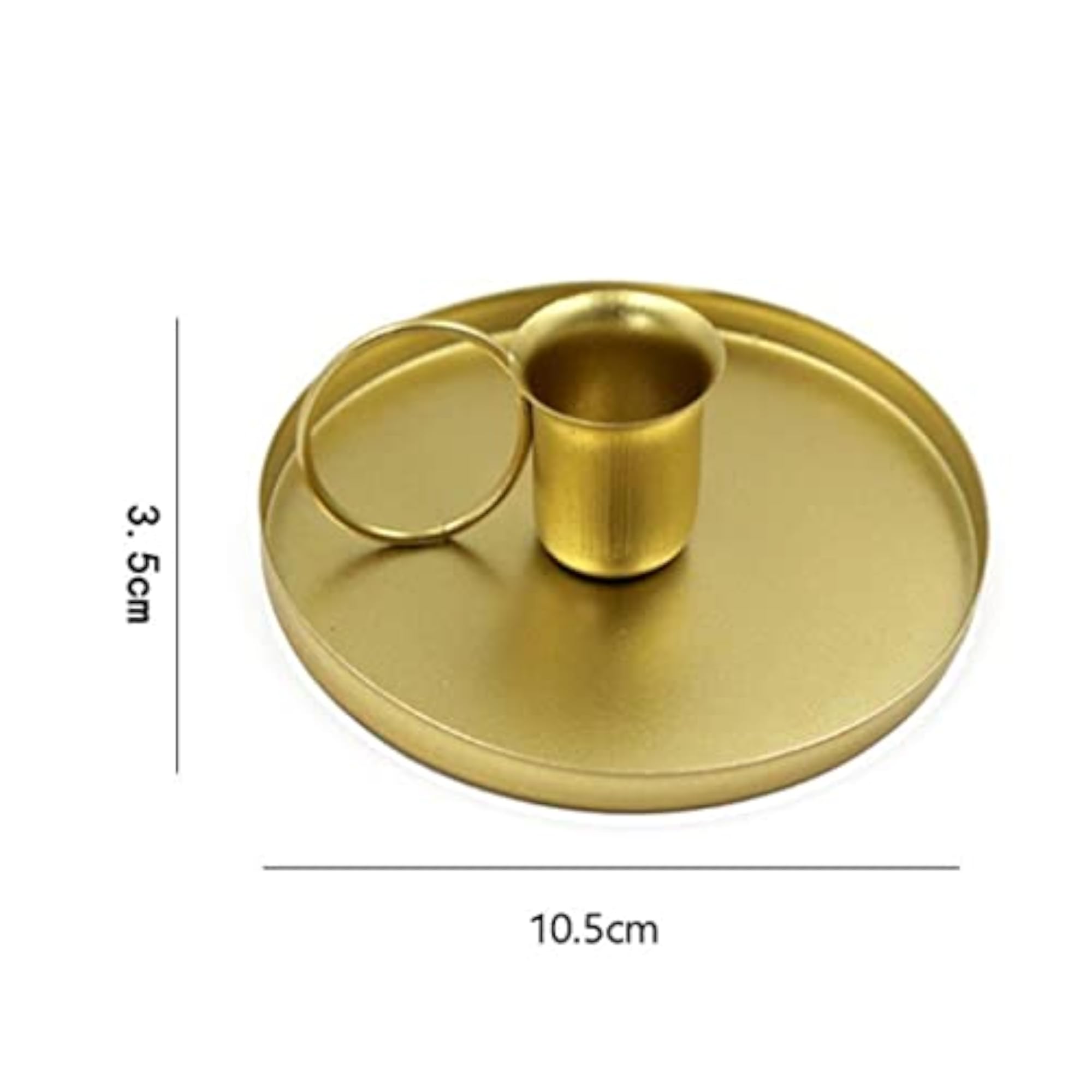 4pc Simple Gold Teacup Candle Holder Set for Home Decor