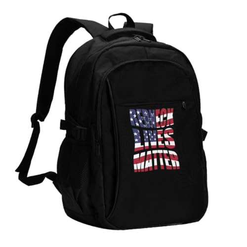 AMZJHGWEU Redneck Lives Matter Travel Laptop Backpack Bag with USB Charging Port 17 Inch Computer Business Backpacks for Women Men Work College Gift,Casual Daypack,Black Large