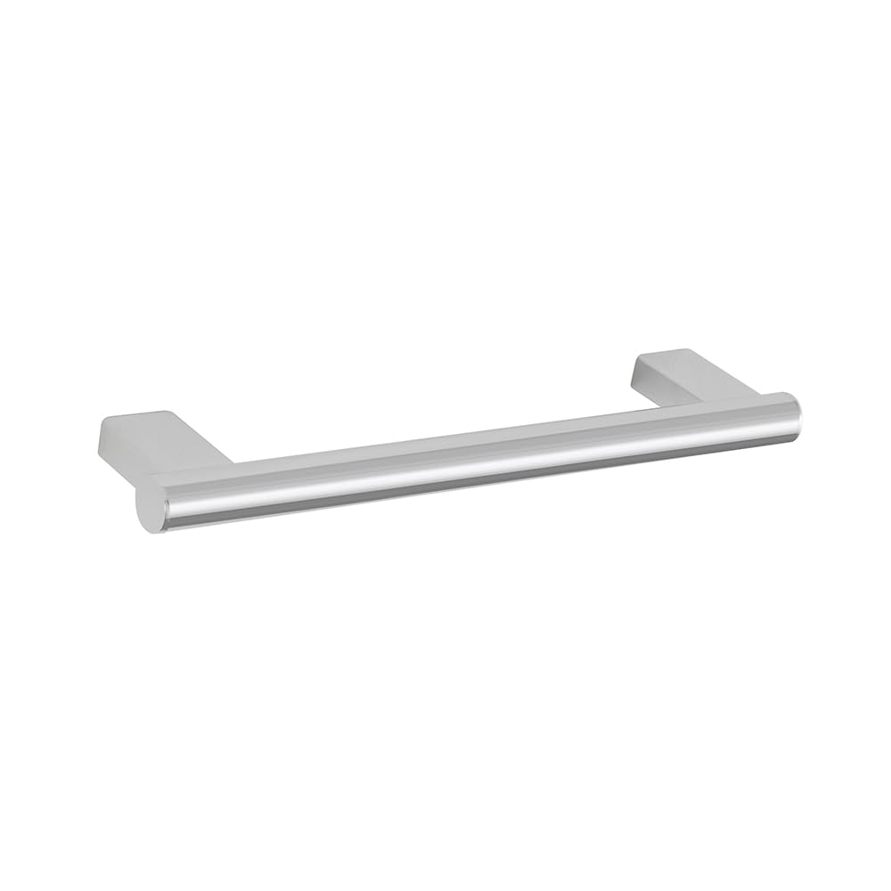 Inbagno Maniglione Bagno Disabili 35,5 Cm, Portata 150 kg, Maniglia Antiscivolo di Sicurezza In Acciaio Inox Cromo, Con Rosoni Quadrati, Per Anziani e Disabili