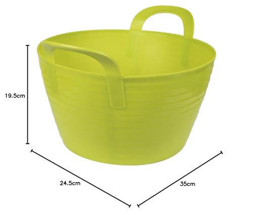 Kerbl Trog FlexBag grün (Flexibler Futtertrog, Müslischüssel, Fassungsvermögen 12 Liter, Futtereimer mit Zwei Griffen)