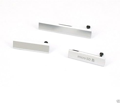 USB Charging Port Dust Plug Cover Flap For Sony Xperia Z1 Micro SD Card port SIM Card port Cover Cap C6902 C6903 L39h (WHITE)