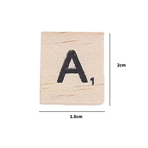 Wood Letter Tiles 100 piezas, madera compuesta color natural miniatura 2
