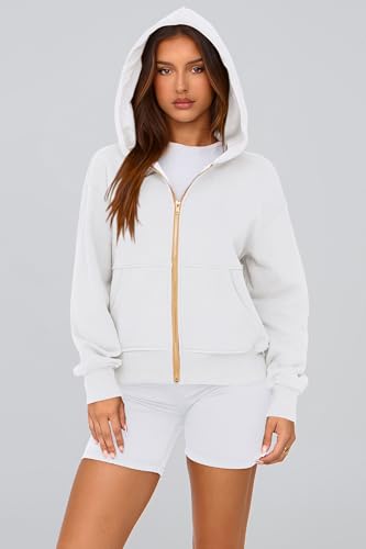 PRETTYGARDEN Hoodies for Women Sweatshirt Zip Up Hoodie Fall Fashion 2025 Trendy Long Sleeve Jackets Winter Clothing Outfits