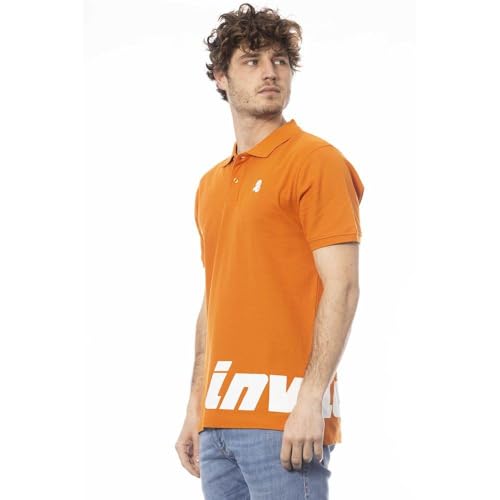Polo orange à manches courtes Invicta pour homme et femme en coton léger