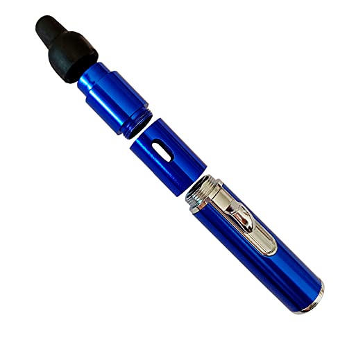 Encendedor de butano con llama ajustable, pack x2 azul miniatura 2