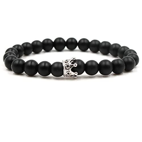 Bracelet en pierre naturelle avec lettre initiale, le cadeau symbolique homme et femme