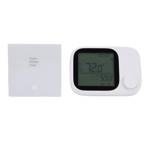 Diydeg Smart Thermostat for Home, APP Control Voice Assistant WiFi Programmable Digital Thermostat, Works with Smart Sensor, LCD Color Screen, Weather Humidity Display (White)