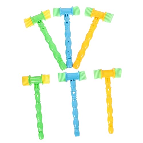 SUPVOX 6pcs Musical Hammer Mallet Educational for Fun Enhance Visual Auditory Skills Safe Random Color