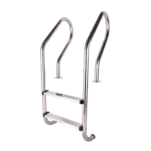 Escalera para piscina de acero inoxidable 2 peldaños miniatura 1