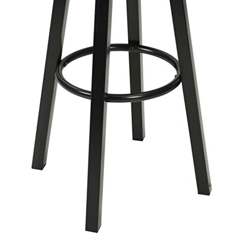 Tabourets de bar en cuir synthétique noir faciles à nettoyer et monter