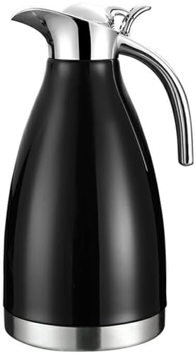 Termo 2 litros,Jarra Leche,Jarra Acero Inoxidable,304 Acero Inoxidable Doble Pared Aislado Al Vacío Cafetera Café Thermos, Ideal como Jarra De Café, Tetera para El Hogar O La Oficina A,2L