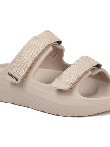 Image of Carlton London Men Classic Comfort Double-Velcro Slide Flip-Flops