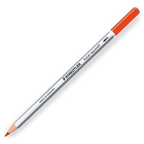 Staedtler Karat Aquarell Pencil โ Professional Watercolour Pencil - Single Pencil โ Scarlet - 24