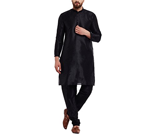Kurta de seda Dupion dorada SOJANYA para hombre túnica india tradicional