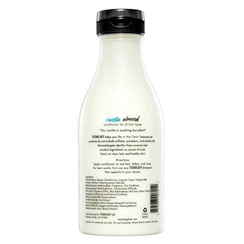 Teenology Shampoo And Conditioner Bundle (Save 5%) - Helps With Acne And Breakouts - Sulfate And Paraben Free, Noncomedogenic, Natural Botanical Extracts, Vanilla Almond - 16 Oz. #TOP3