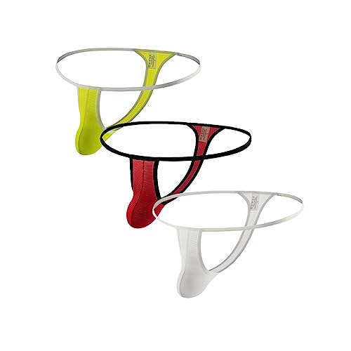 Men's Breathable Mesh G-String Thong Panties Underwear Low Waist Bulge Pouch Thin Strap Thongs