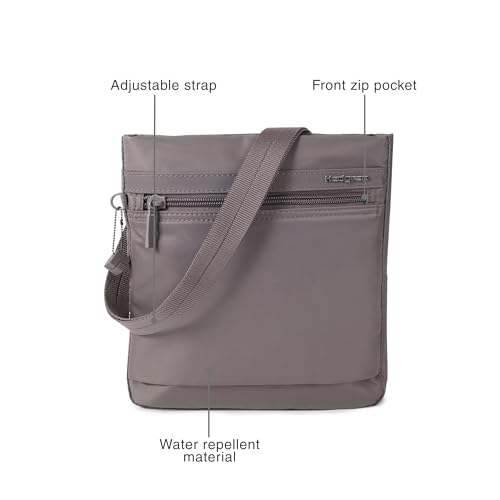 Image of Hedgren LEONCE Crossbody Bag - RFID Protection, Zip Lock, Pen & Slip Pockets, Water-Repellent, 0.92L - Sepia