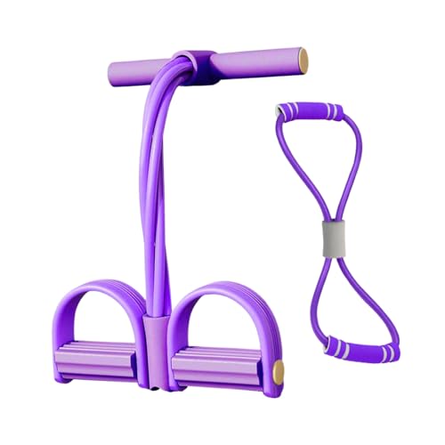Banda de resistencia para pedal de pie, cuerda elástica, equipo de ejercicio para sentarse, equipo de ejercicio de cuerpo completo para estiramiento de piernas, abdomen, cintura, brazo, adelgazamiento