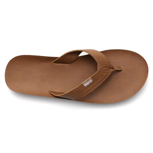 Feelgoodz Men's Zensole Kinderz Water-resistant Vegan Leather/Natural Rubber Flip Flops4