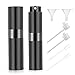 Molain Atomiseur 8ML vaporisateur de parfum pour voyage, Mini atomiseur de parfum Portable, petit vaporisateur vide rechargeable pour hommes et femmes (2 pièces, noir)