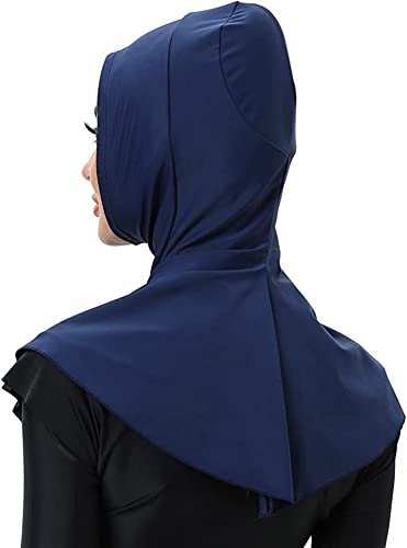 Women's Full-Coverage Swimming Cap Hood Muslim Hijab Shawl Cap Full-Coverage Women's Neck Protection3
