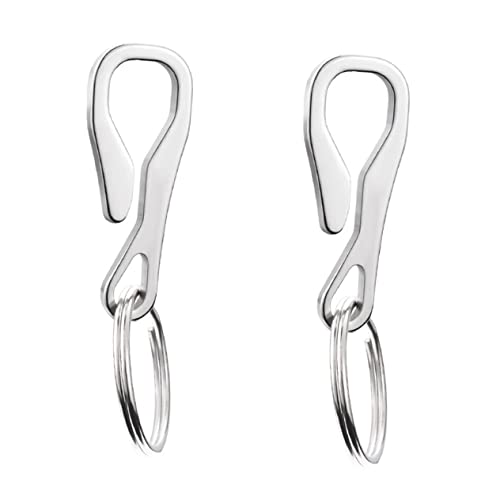 GALPADA 2 Piezas Inoxidable Gancho Portátil Resistente Colgar Clip de Sujeción de Alta Durabilidad Accesorio Llaves