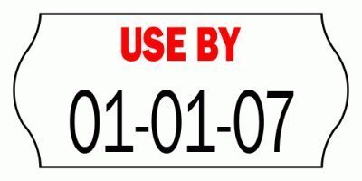 USE BY 26mmx12mm Data Codifica Etichette (30