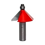 Freud 1-5/8' Chamfer Router Bit with Tico Hi-Density Carbide for Maximum Performance - Ideal for Edge Treatment & Joinery, 1-5/8' Diameter, 1/2' Shank, 5/8' Height, 45° Angle, 2 Cutters - 40-114