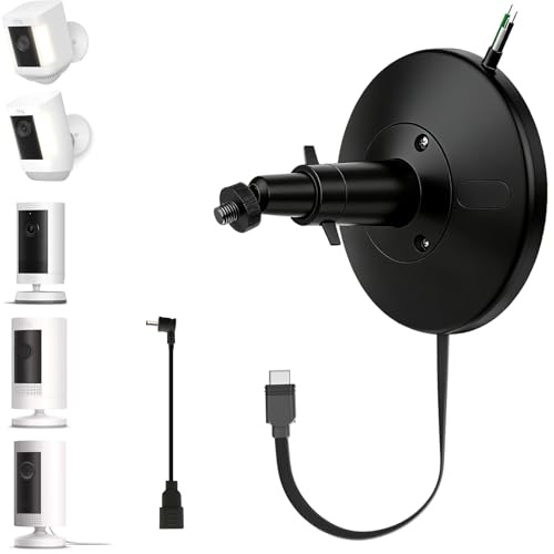 Hardwired Kit for Ring Cams (Outdoor Cam Plus, Stick Up Cam, Spotlight Cam Pro/Plus), IP67 Waterproof Design for Outdoor or Indoor Use,Black-1Pack