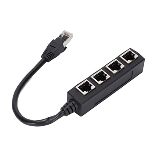 RJ45 Splitter Adapter, Adapter Kabel Trådlös utrustning Sändningsprestanda Smidig överföring för ADSL Hub för Switch TV