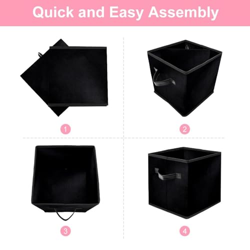 Bacs avec poignées de rangement pour jouets et dressing de maison - 6
