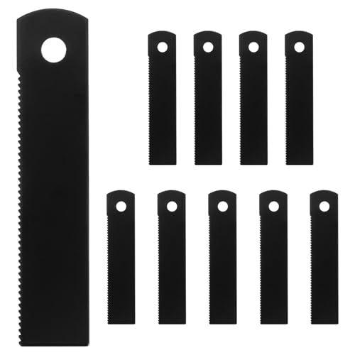 PACKOVE Raspador de Pedernal Dentado 10 Unidades Negro, Iniciador de Fuego Portátil de Acero Resistente E para Camping, Senderismo, Caza y Emergencias al Aire Libre