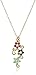 Yellow Gold-Plated Sterling Silver, Sapphire, Ruby, Emerald, and Diamond Accent Flower Pendant Necklace