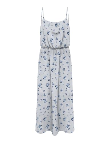 Photo de ONLY Onlnova Life Vis Strap Maxi Dress AOP Robe Bretelles, Bleu Barbeau pâle, 42 Femmes