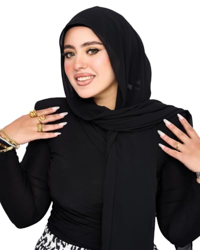 Instant Chiffon Hijab 3-in-1 with Built-in Magnets and Attached Match Undercap, Women Hijabs Set.